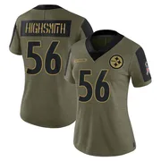 Olive Women's Alex Highsmith Pittsburgh Steelers Limited 2021 Salute To Service Jersey