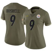 Olive Women's Chris Boswell Pittsburgh Steelers Limited 2022 Salute To Service Jersey