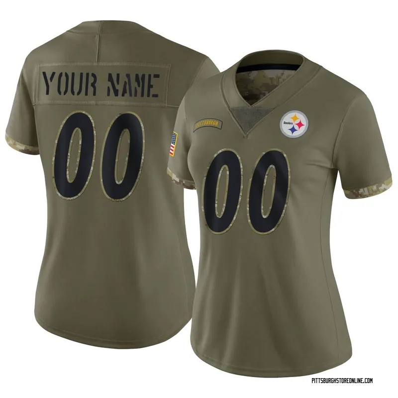 Personalized Pittsburgh Steelers Jersey Limited Color Rush Legend Black Men's