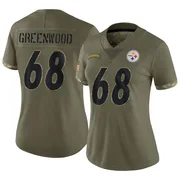 Olive Women's L.C. Greenwood Pittsburgh Steelers Limited 2022 Salute To Service Jersey