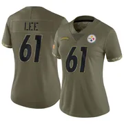 Olive Women's Logan Lee Pittsburgh Steelers Limited 2022 Salute To Service Jersey