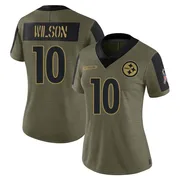 Olive Women's Roman Wilson Pittsburgh Steelers Limited 2021 Salute To Service Jersey