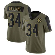 Olive Youth DeAngelo Williams Pittsburgh Steelers Limited 2021 Salute To Service Jersey