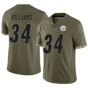 Olive Youth DeAngelo Williams Pittsburgh Steelers Limited 2022 Salute To Service Jersey