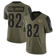 Olive Youth John Stallworth Pittsburgh Steelers Limited 2021 Salute To Service Jersey