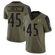 Olive Youth Julius Welschof Pittsburgh Steelers Limited 2021 Salute To Service Jersey