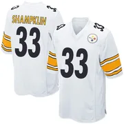 White Men's Aaron Shampklin Pittsburgh Steelers Game Jersey