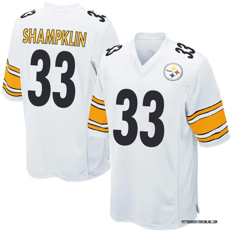 White Men's Aaron Shampklin Pittsburgh Steelers Game Jersey