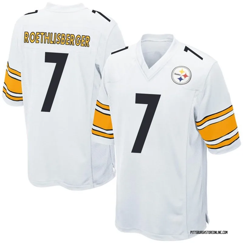 White Men's Ben Roethlisberger Pittsburgh Steelers Game Jersey