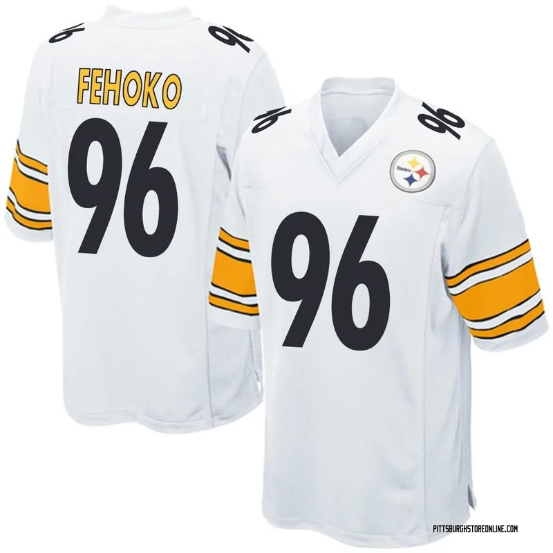 White Men's Breiden Fehoko Pittsburgh Steelers Game Jersey