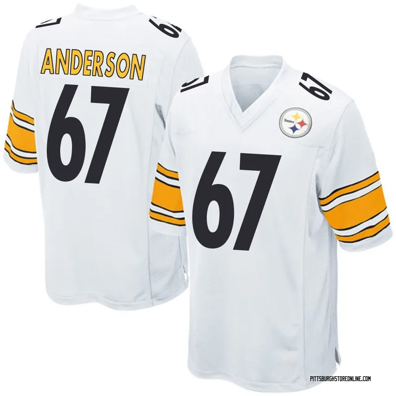 White Men's Calvin Anderson Pittsburgh Steelers Game Jersey