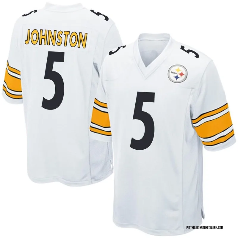 White Men's Cameron Johnston Pittsburgh Steelers Game Jersey