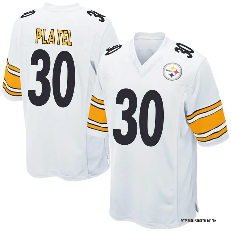 White Men's Carlins Platel Pittsburgh Steelers Game Jersey