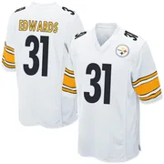 White Men's Daijun Edwards Pittsburgh Steelers Game Jersey