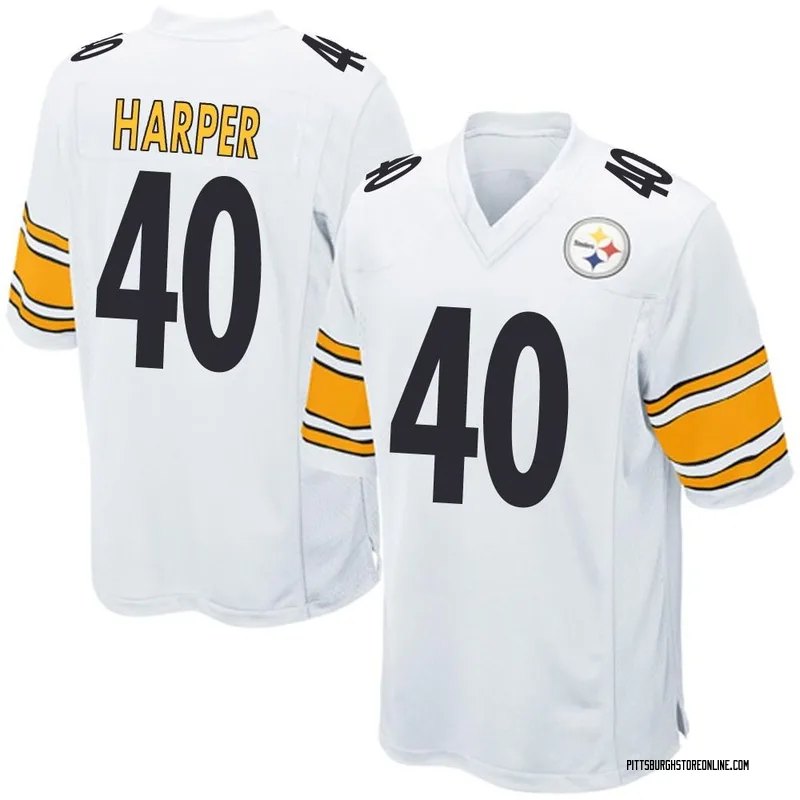 White Men's Devin Harper Pittsburgh Steelers Game Jersey