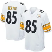 White Men's Duece Watts Pittsburgh Steelers Game Jersey