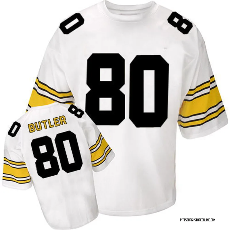 White Men's Jack Butler Pittsburgh Steelers Authentic Mitchell And Ness Throwback Jersey