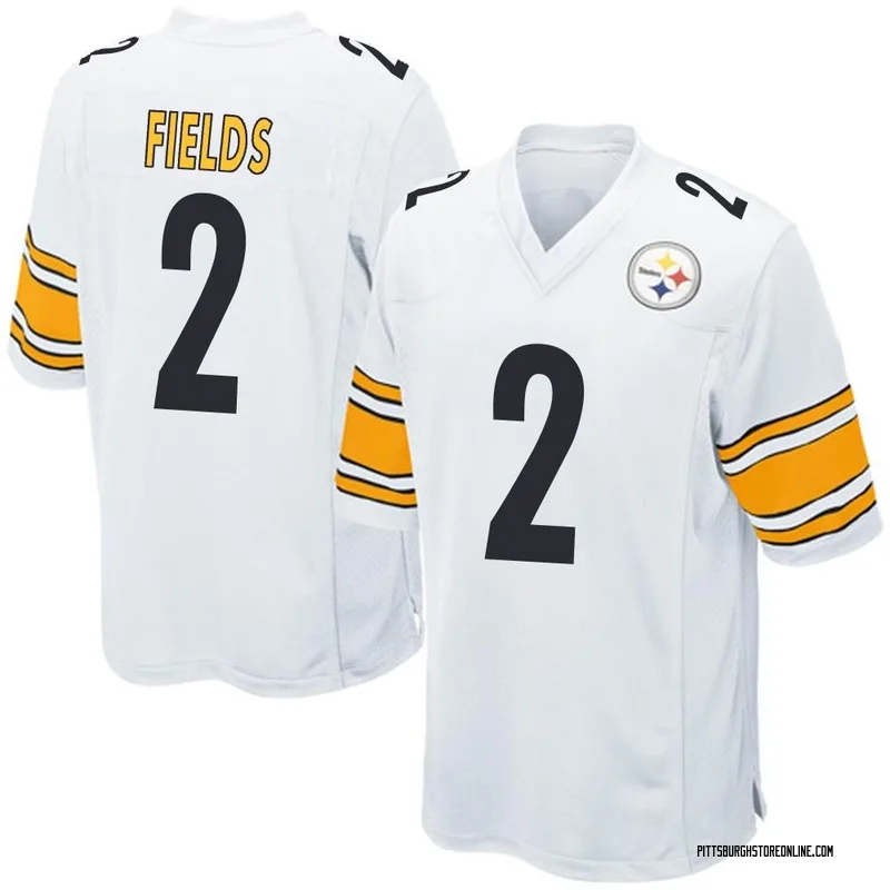 White Men's Justin Fields Pittsburgh Steelers Game Jersey