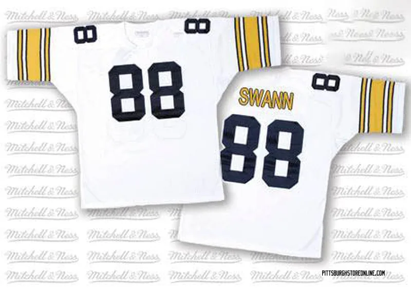 White Men's Lynn Swann Pittsburgh Steelers Authentic Mitchell And Ness Throwback Jersey