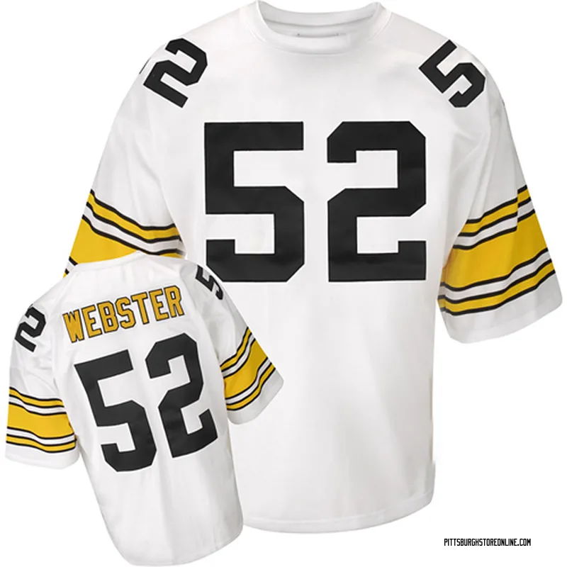 White Men's Mike Webster Pittsburgh Steelers Authentic Mitchell And Ness Throwback Jersey