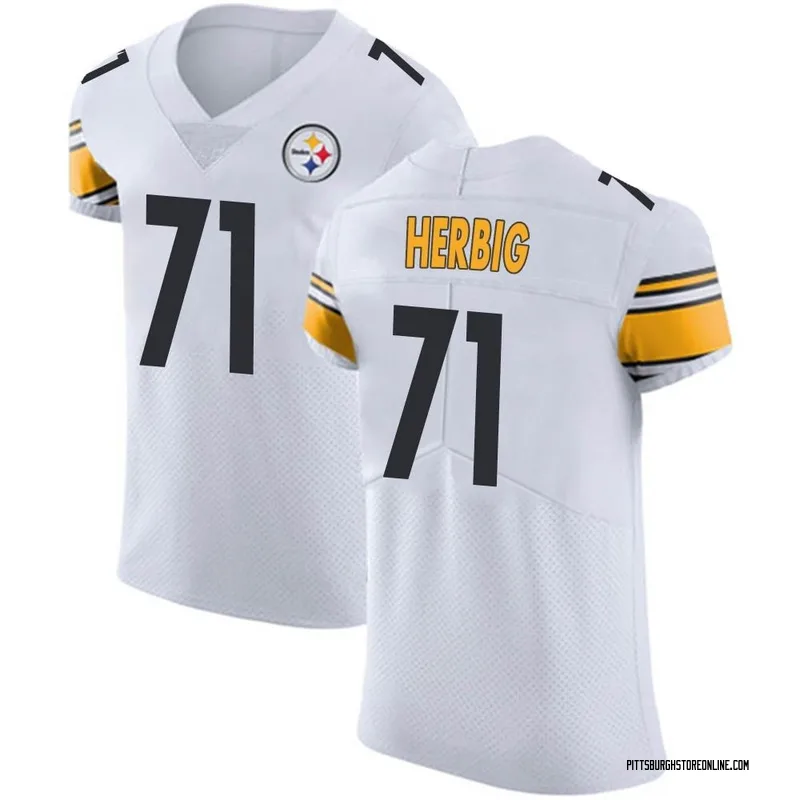 White Men's Nate Herbig Pittsburgh Steelers Elite Vapor Untouchable Jersey