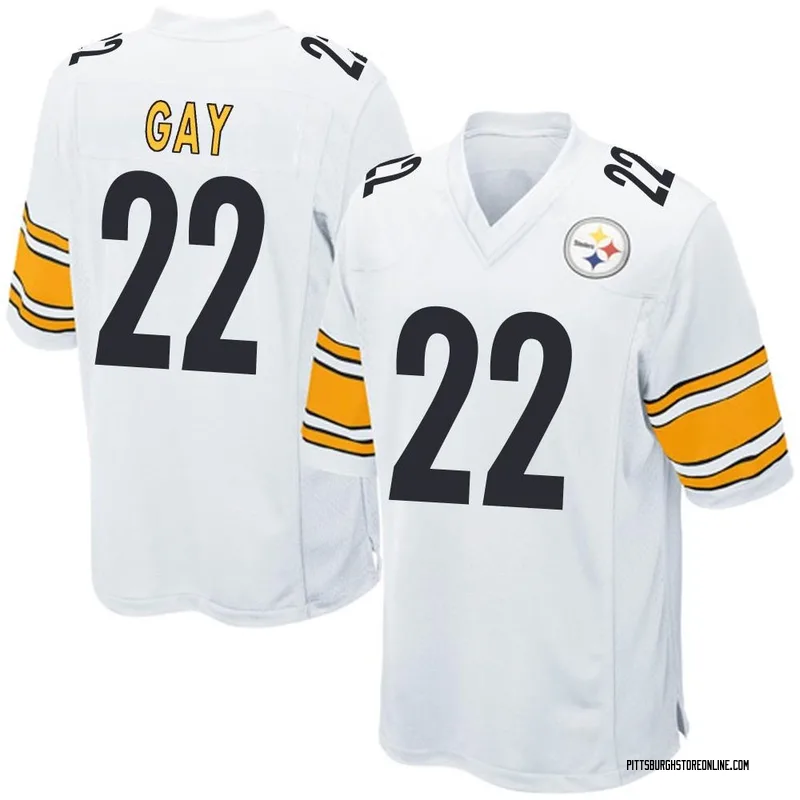 White Men's William Gay Pittsburgh Steelers Game Jersey