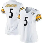 White Women's Cameron Johnston Pittsburgh Steelers Game Jersey