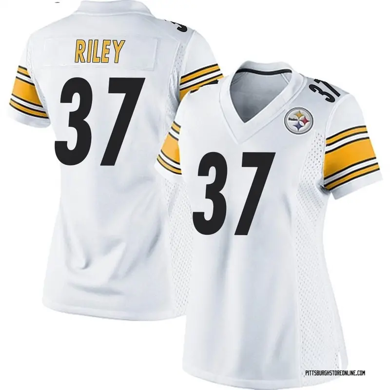 Men's Nike Elijah Riley Black Pittsburgh Steelers Game Player Jersey Size: Large