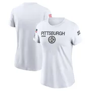 White Women's Pittsburgh Steelers Legend 2024 Salute To Service Performance T-Shirt