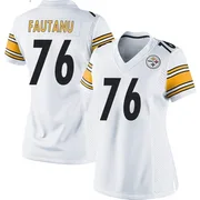 White Women's Troy Fautanu Pittsburgh Steelers Game Jersey