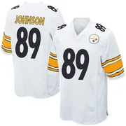 White Youth Brandon Johnson Pittsburgh Steelers Game Jersey