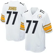 White Youth Broderick Jones Pittsburgh Steelers Game Jersey