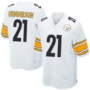 White Youth C.J. Henderson Pittsburgh Steelers Game Jersey