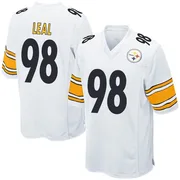 White Youth DeMarvin Leal Pittsburgh Steelers Game Jersey