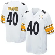 White Youth Devin Harper Pittsburgh Steelers Game Jersey