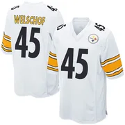 White Youth Julius Welschof Pittsburgh Steelers Game Jersey