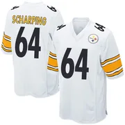 White Youth Max Scharping Pittsburgh Steelers Game Jersey