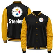 Yellow Men's Pittsburgh Steelers Black/ Full-Snap Jacket